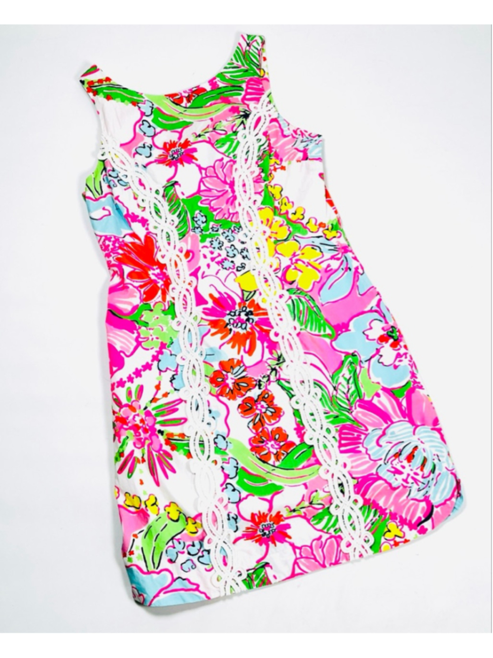 Lilly Pulitzer Target Pink Floral Mini Dress Size 4 Lace